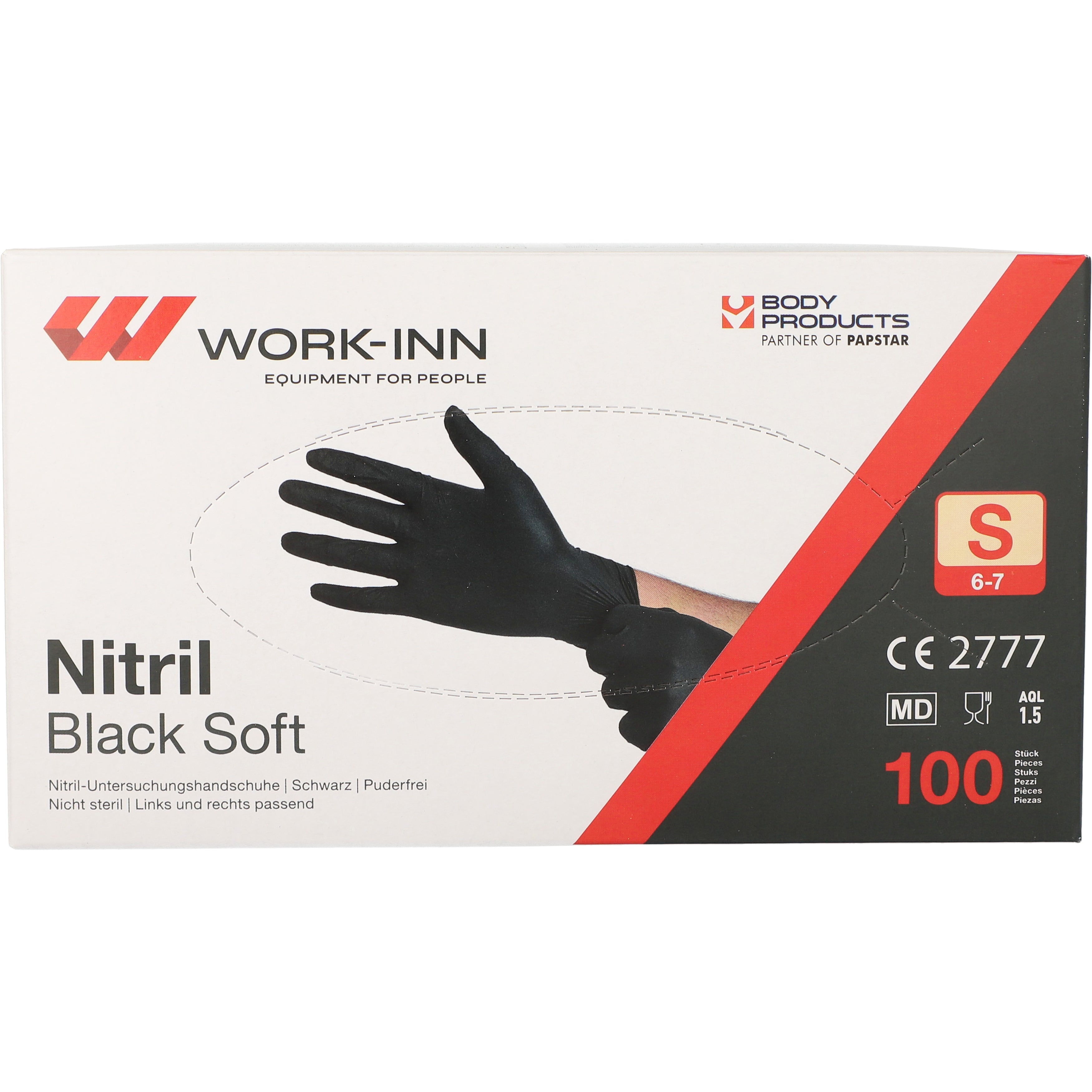 Nitril Svart S 100st Engångshandske Work-Inn